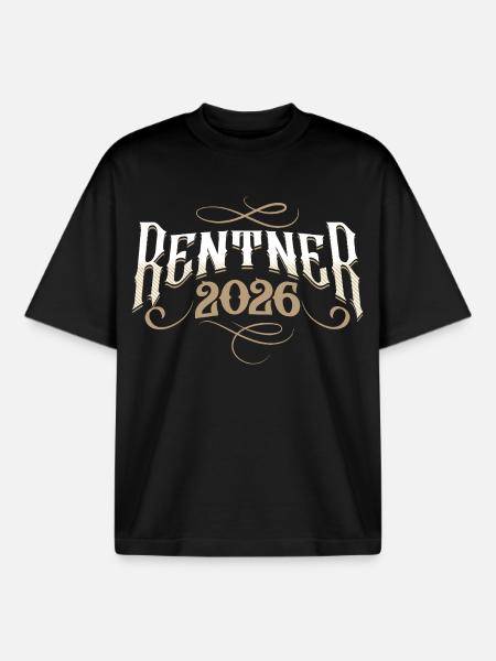 Retraités 2026 - T-shirt unisexe boxy épais biologique Stanley/Stella - noir