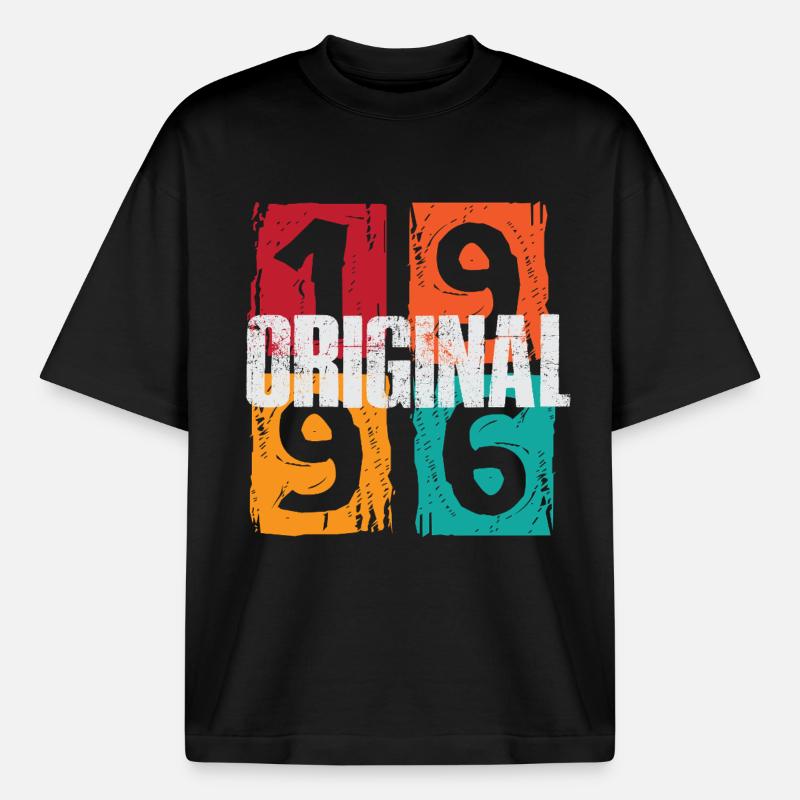 Original 1996 - T-shirt unisexe épais coupe boxy Stanley/Stella - noir