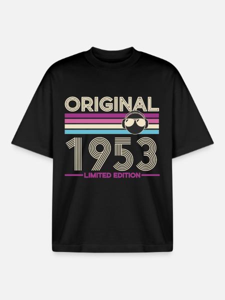Original 1953 Limited Edition - Boxy Heavyweight Unisex Organic T-Shirt by Stanley/Stella - black