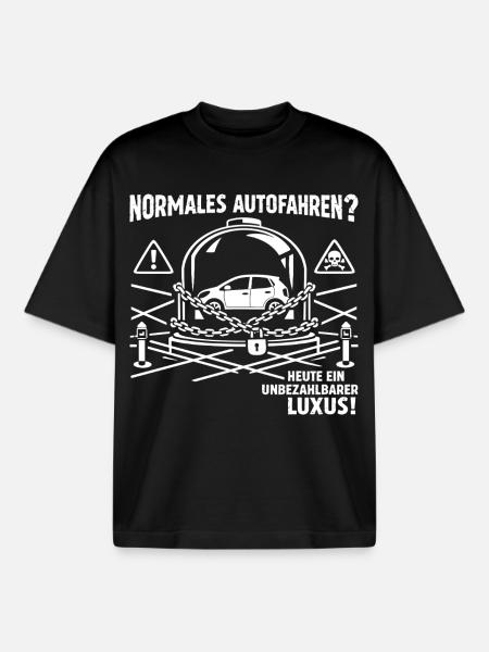Normales Autofahren ? - Boxy Heavyweight Unisex Organic T-Shirt von Stanley/Stella - Schwarz