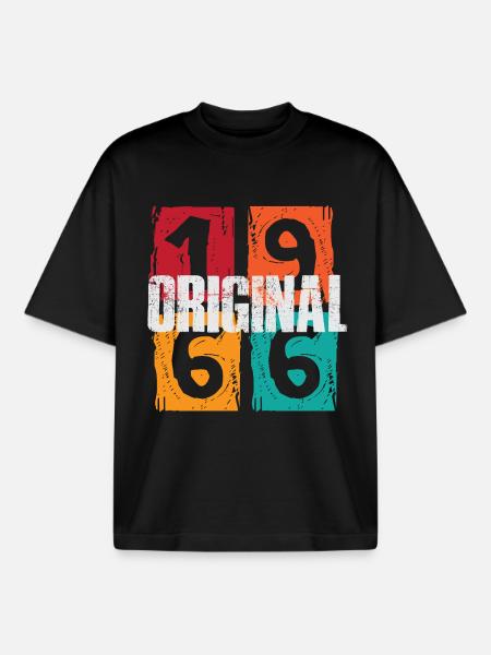 Original 1966 - T-shirt unisexe boxy épais biologique Stanley/Stella - noir