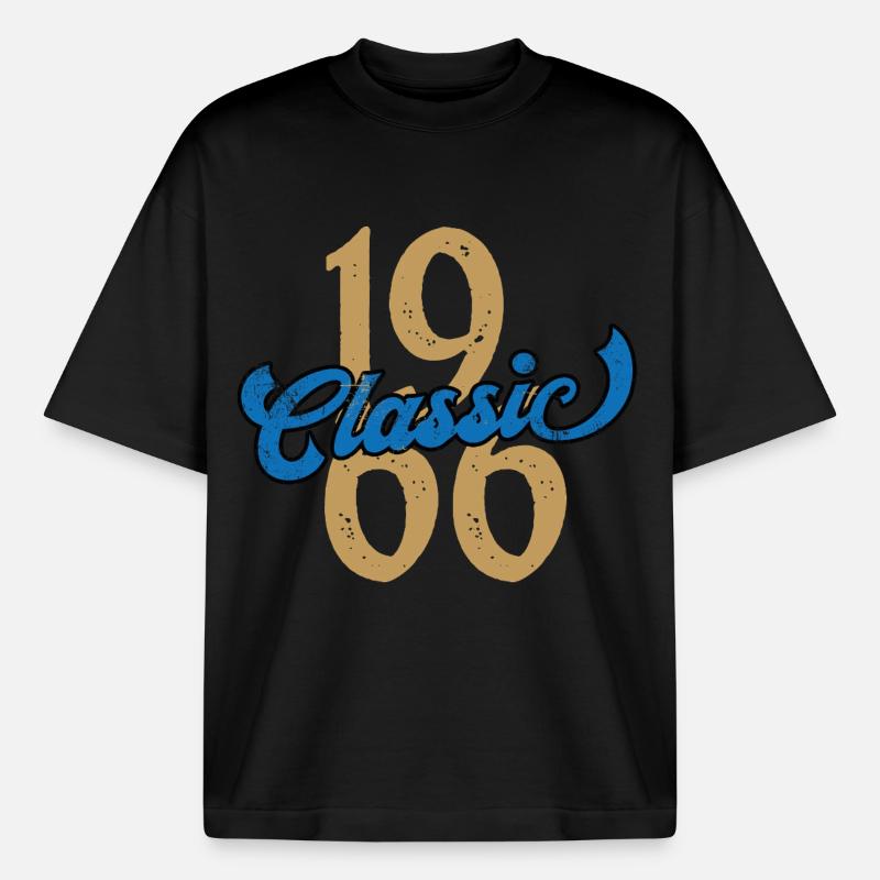Classique 1966 - T-shirt unisexe épais coupe boxy Stanley/Stella - noir