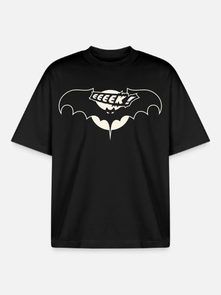 Bat - Boxy Heavyweight Unisex Organic T-Shirt by Stanley/Stella - black