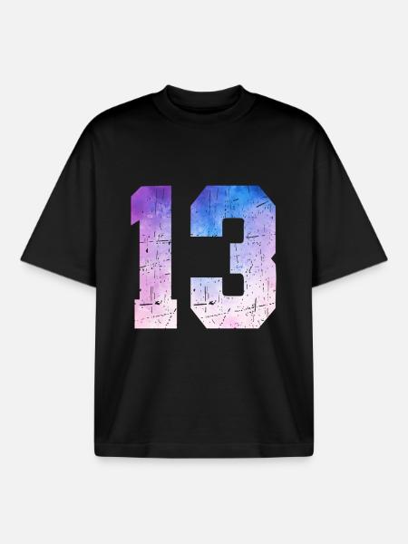 Issue 13 – 13th Anniversary Gift - Boxy Heavyweight Unisex Organic T-Shirt by Stanley/Stella - black