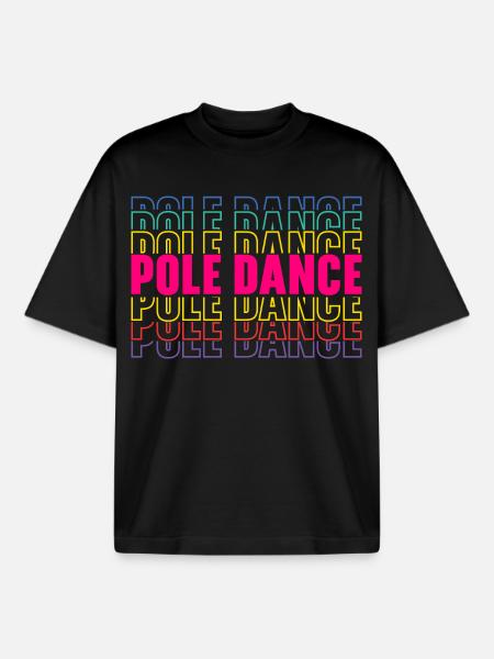 Pole Dance Danse Fitness - Boxy Heavyweight Unisex Organic T-Shirt by Stanley/Stella - black