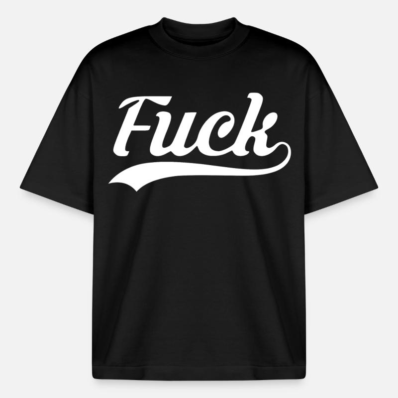 Scheiß auf das Retro-Skript - Boxy Heavyweight Unisex Organic T-Shirt von Stanley/Stella - Schwarz