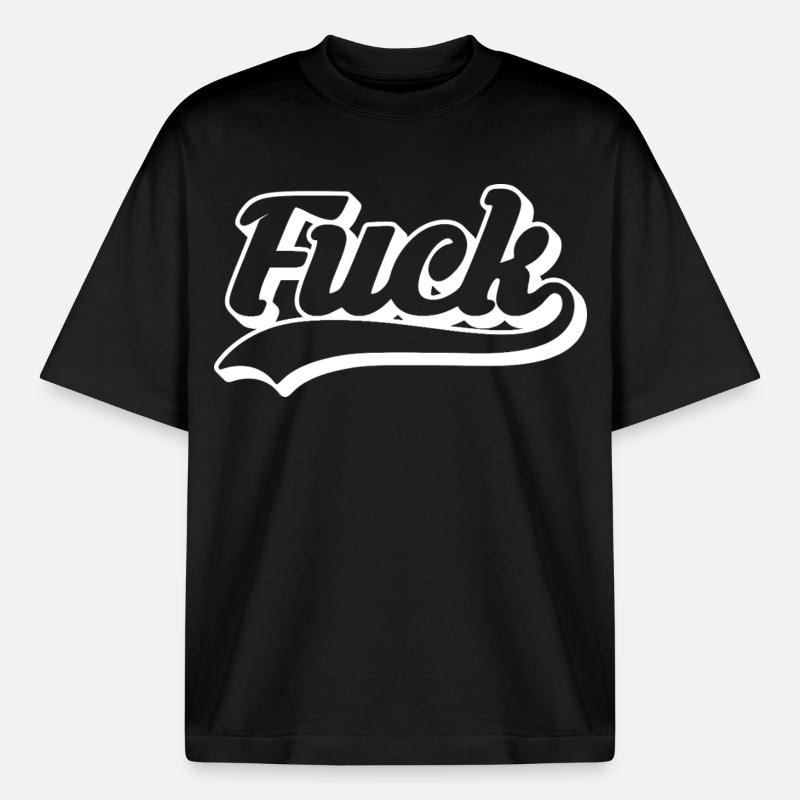 Scheiß auf das Retro-Skript - Boxy Heavyweight Unisex Organic T-Shirt von Stanley/Stella - Schwarz