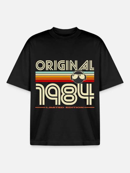 Original 1984 Édition Limitée - T-shirt unisexe boxy épais biologique Stanley/Stella - noir