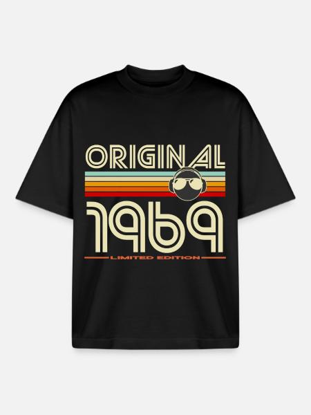 Original 1969 Retro Edition - T-shirt unisexe boxy épais biologique Stanley/Stella - noir
