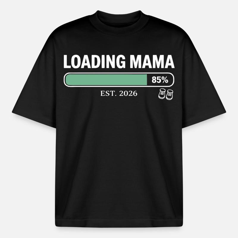 Loading Mama 2026 Schwangerschaft - Boxy Heavyweight Unisex Organic T-Shirt von Stanley/Stella - Schwarz