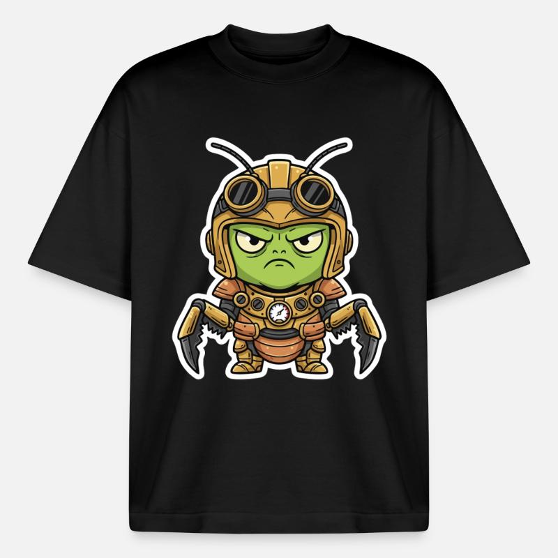 Locust Engineer Steampunk Rüstungsmessing - Boxy Heavyweight Unisex Organic T-Shirt von Stanley/Stella - Schwarz