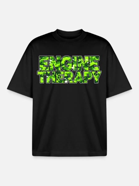 Engine Therapy Camouflage für echte Schrauber - Boxy Heavyweight Unisex Organic T-Shirt von Stanley/Stella - Schwarz