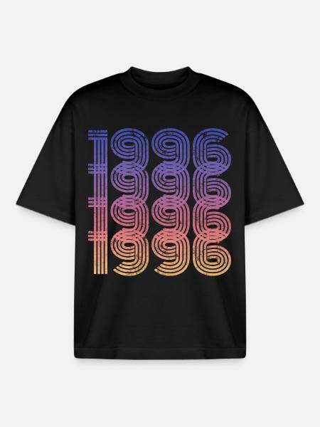 1996 30th Birthday - Boxy Heavyweight Unisex Organic T-Shirt by Stanley/Stella - black