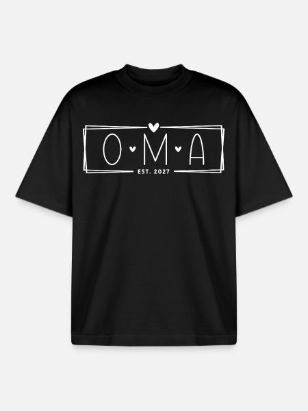 Oma Est 2027 - Boxy Heavyweight Unisex Organic T-Shirt von Stanley/Stella - Schwarz