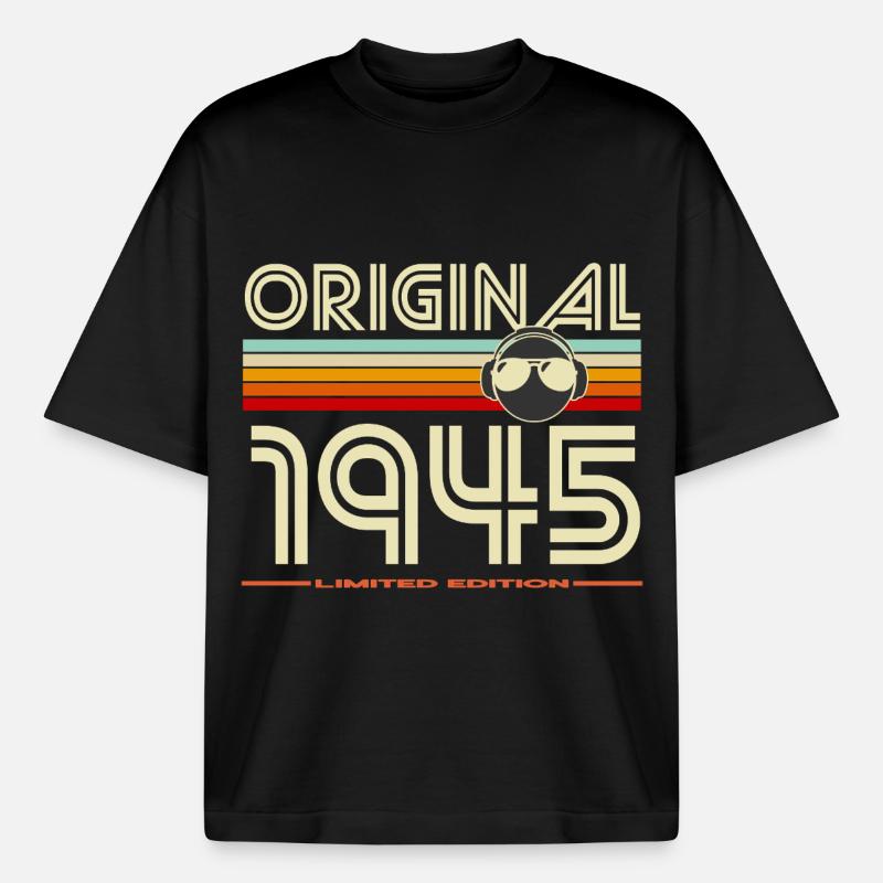 Originaler Retro-Helm von 1945 - Boxy Heavyweight Unisex Organic T-Shirt von Stanley/Stella - Schwarz