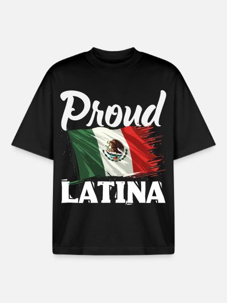Mexico Pride & Home Mexican Mexico Flag - Boxy Heavyweight Unisex Organic T-Shirt by Stanley/Stella - black