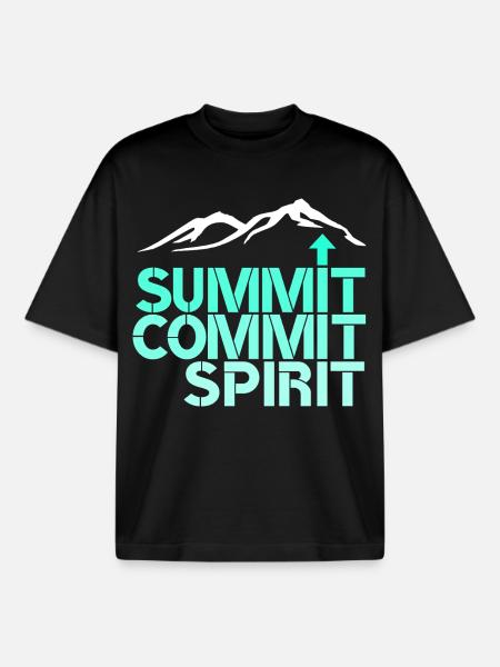 spirit commit summit - Boxy Heavyweight Unisex Organic T-Shirt von Stanley/Stella - Schwarz