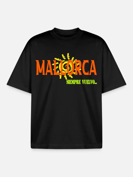 Mallorca - Boxy Heavyweight Unisex Organic T-Shirt von Stanley/Stella - Schwarz