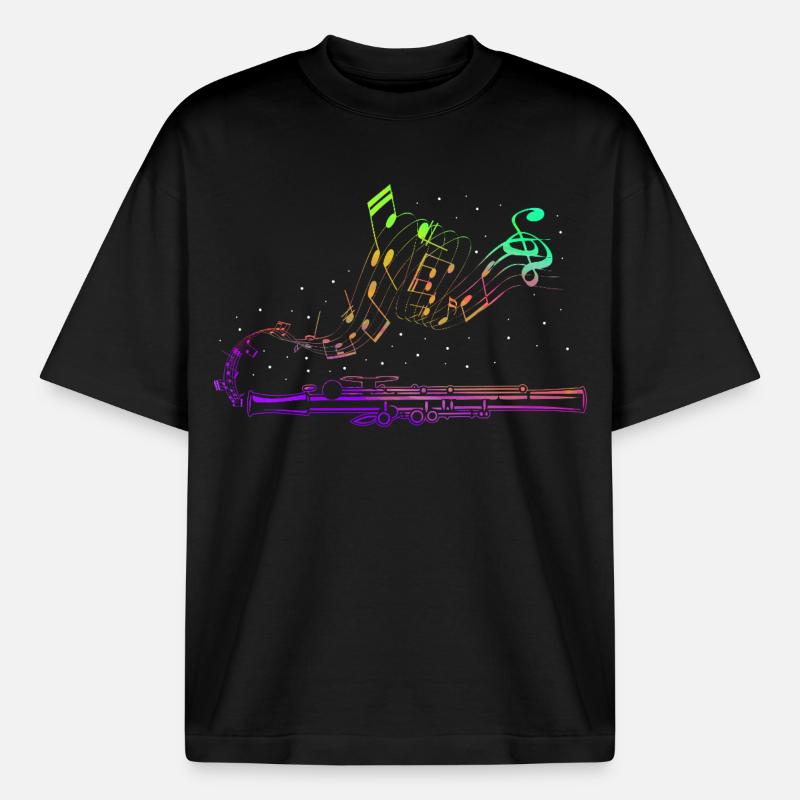 Fosse, section de percussions de marimbistes - T-shirt unisexe boxy épais biologique Stanley/Stella - noir