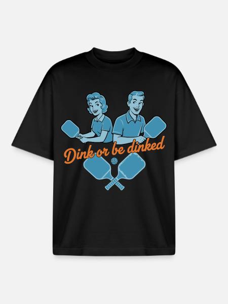 Pickleball-lustiger Spieler Dink Oder Werde Liebe - Boxy Heavyweight Unisex Organic T-Shirt von Stanley/Stella - Schwarz