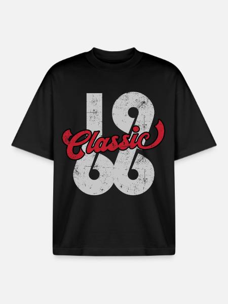 Millésime 1966 - T-shirt unisexe boxy épais biologique Stanley/Stella - noir