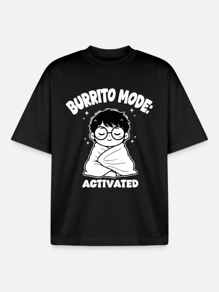 Burrito Cover Mode - Boxy Heavyweight Unisex Organic T-Shirt by Stanley/Stella - black