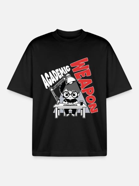 Student Academic Weapon Revisions Manga - Boxy Heavyweight Unisex Organic T-Shirt von Stanley/Stella - Schwarz