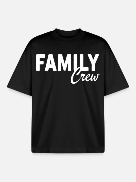 Family Crew Familien Outfit Familie Statement - Stanley/Stella unisex boxy heavyweight T-shirt økologisk - sort