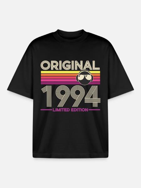 Original 1994 Retro Edition - Boxy Heavyweight Unisex Organic T-Shirt by Stanley/Stella - black