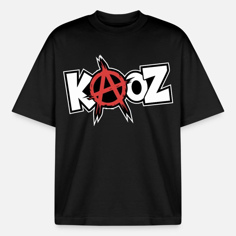 Kool KAOZ Anarchy Graffiti - Boxy Heavyweight Unisex Organic T-Shirt by Stanley/Stella - black