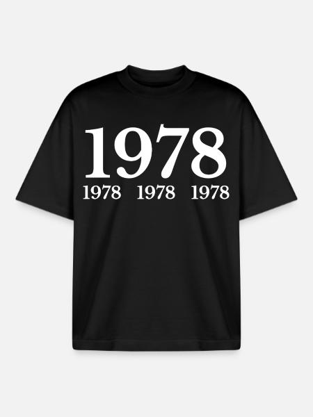 1978 - Boxy Heavyweight Unisex Organic T-Shirt by Stanley/Stella - black
