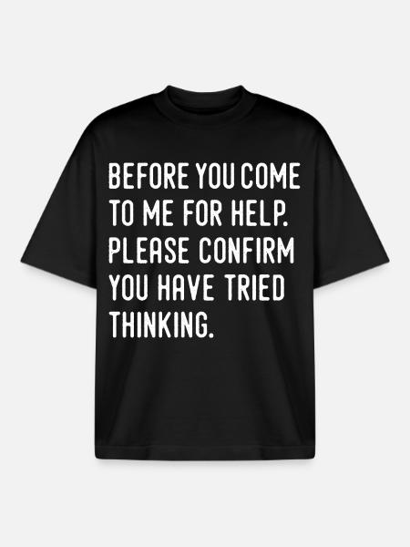 humor - Boxy Heavyweight Unisex Organic T-Shirt by Stanley/Stella - black