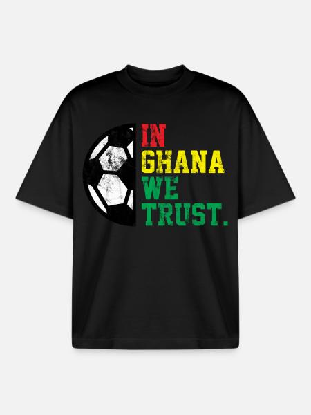 In Ghana we trust - Boxy Heavyweight Unisex Organic T-Shirt von Stanley/Stella - Schwarz