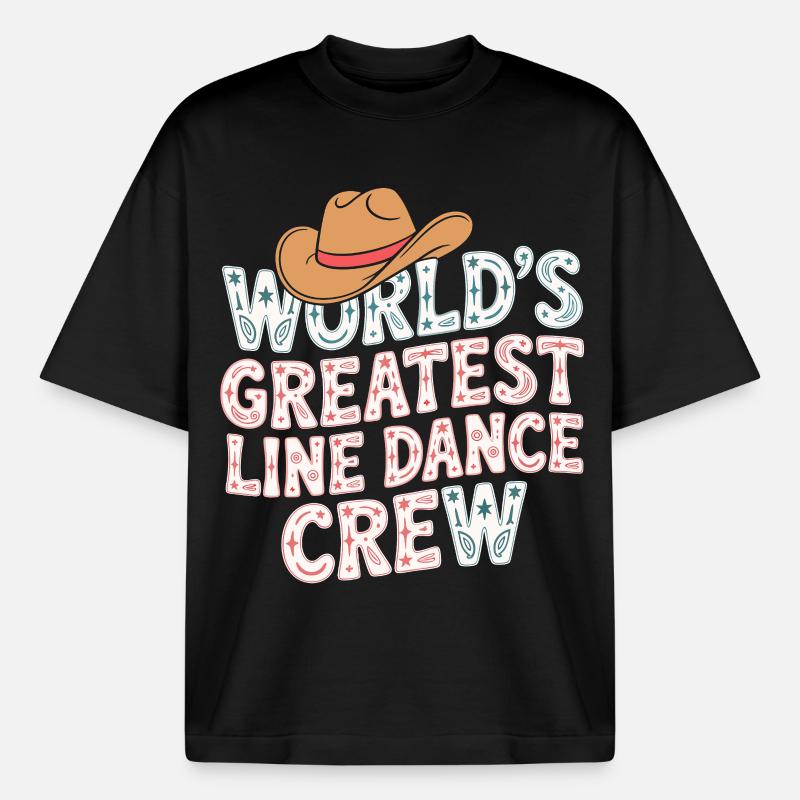 Weltweit Beste Line Dance Crew - Boxy Heavyweight Unisex Organic T-Shirt von Stanley/Stella - Schwarz