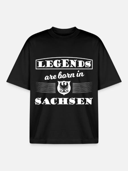 Legends from Saxony - Boxy Heavyweight Unisex Organic T-Shirt by Stanley/Stella - black