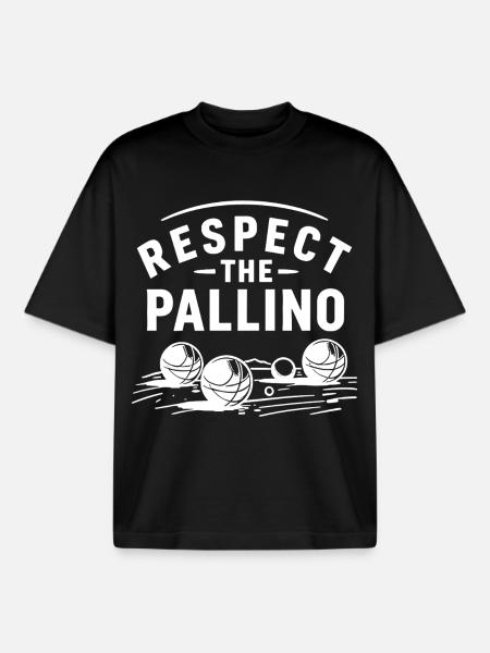 Respekter Pallino Boule Petanque Sport - Stanley/Stella unisex boxy heavyweight T-shirt økologisk - sort