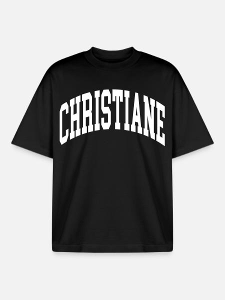 Christiane - T-shirt unisexe boxy épais biologique Stanley/Stella - noir