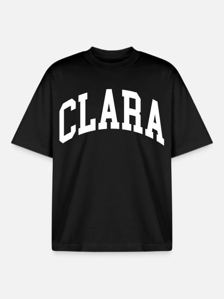 Clara - T-shirt unisexe boxy épais biologique Stanley/Stella - noir