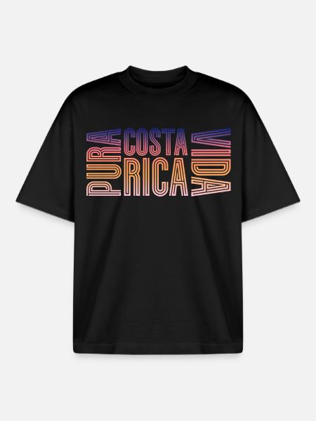 Costa Rica Pura Vida - Unisex boxy heavyweight T-skjorte økologisk Stanley/Stella - svart