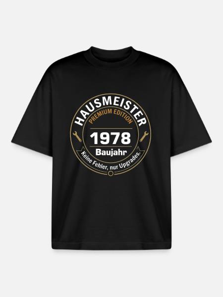 Hausmeister 1978 - Premium Edition - Boxy Heavyweight Unisex Organic T-Shirt von Stanley/Stella - Schwarz