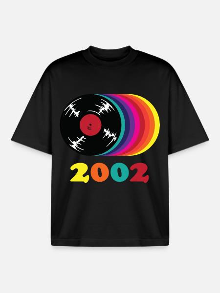 Millésime 2002 - T-shirt unisexe boxy épais biologique Stanley/Stella - noir
