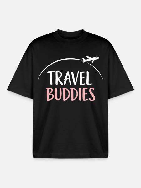 Reisegefährten - Boxy Heavyweight Unisex Organic T-Shirt von Stanley/Stella - Schwarz