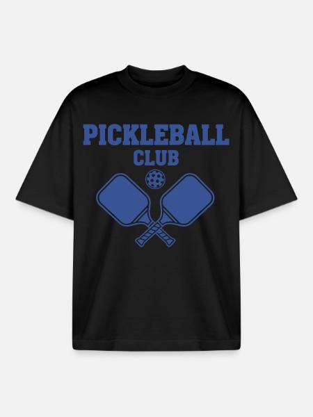 Pickleball Club Sjov Spiller Elsker Pickleball Court - Stanley/Stella unisex boxy heavyweight T-shirt økologisk - sort