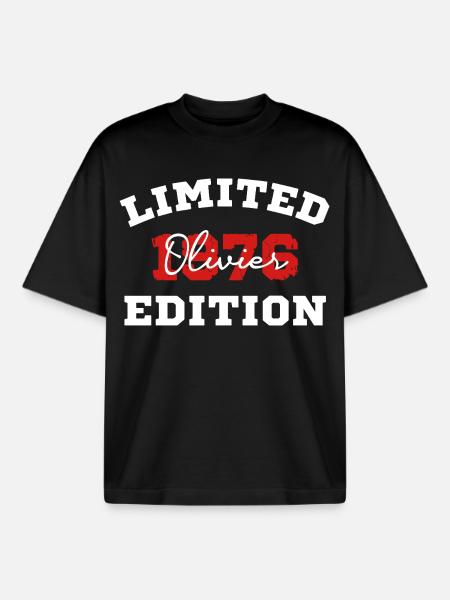 Edition Olivier Limited - T-shirt unisexe boxy épais biologique Stanley/Stella - noir