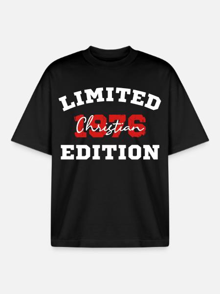 Édition chrétienne limitée 1976 - T-shirt unisexe boxy épais biologique Stanley/Stella - noir