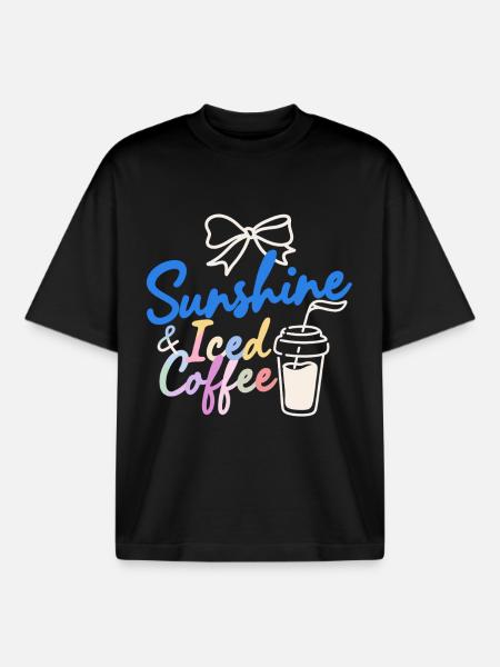 Summer Sun Holidays - Boxy Heavyweight Unisex Organic T-Shirt by Stanley/Stella - black
