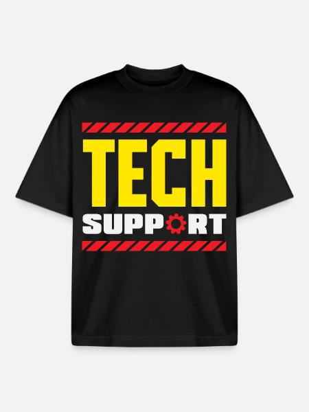 Support technique Équipement industriel - T-shirt unisexe boxy épais biologique Stanley/Stella - noir