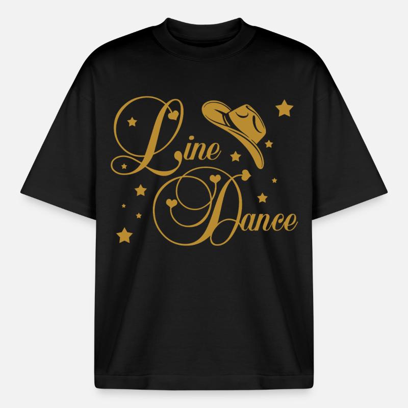 Line Dance - Boxy Heavyweight Unisex Organic T-Shirt von Stanley/Stella - Schwarz