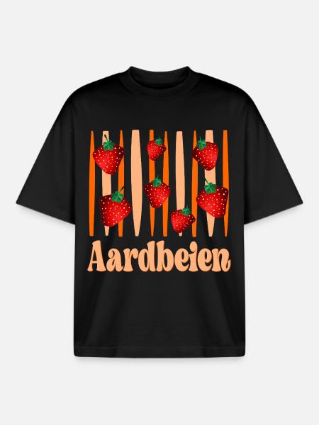 Erdbeeren pflücken - Boxy Heavyweight Unisex Organic T-Shirt von Stanley/Stella - Schwarz
