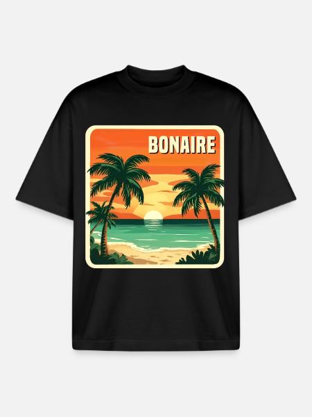 Bonaire - Boxy Heavyweight Unisex Organic T-Shirt by Stanley/Stella - black